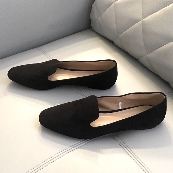 H&M Women’s Black Microfiber Shoes Flats Sz 9.5 / 41